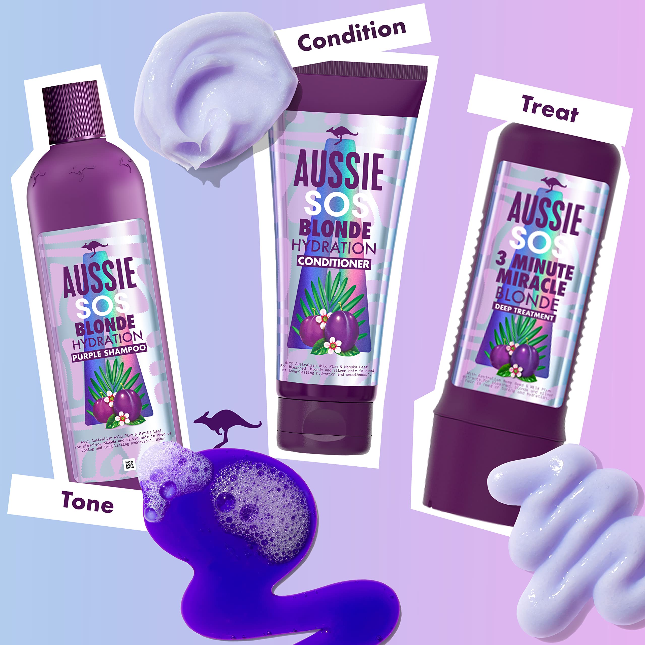 Aussie Blonde & Silver Vegan Conditioner 340 ml