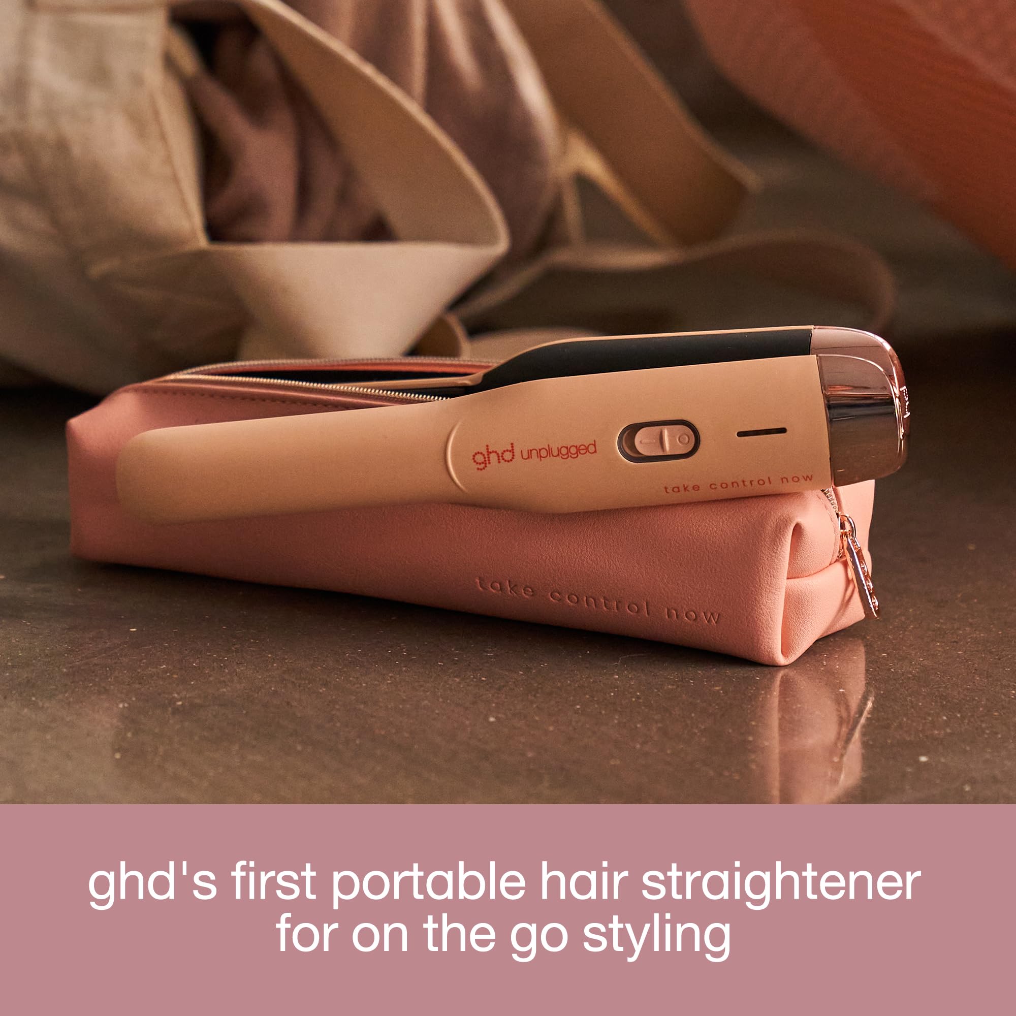 ghd Unplugged Pink Peach Wireless Styler