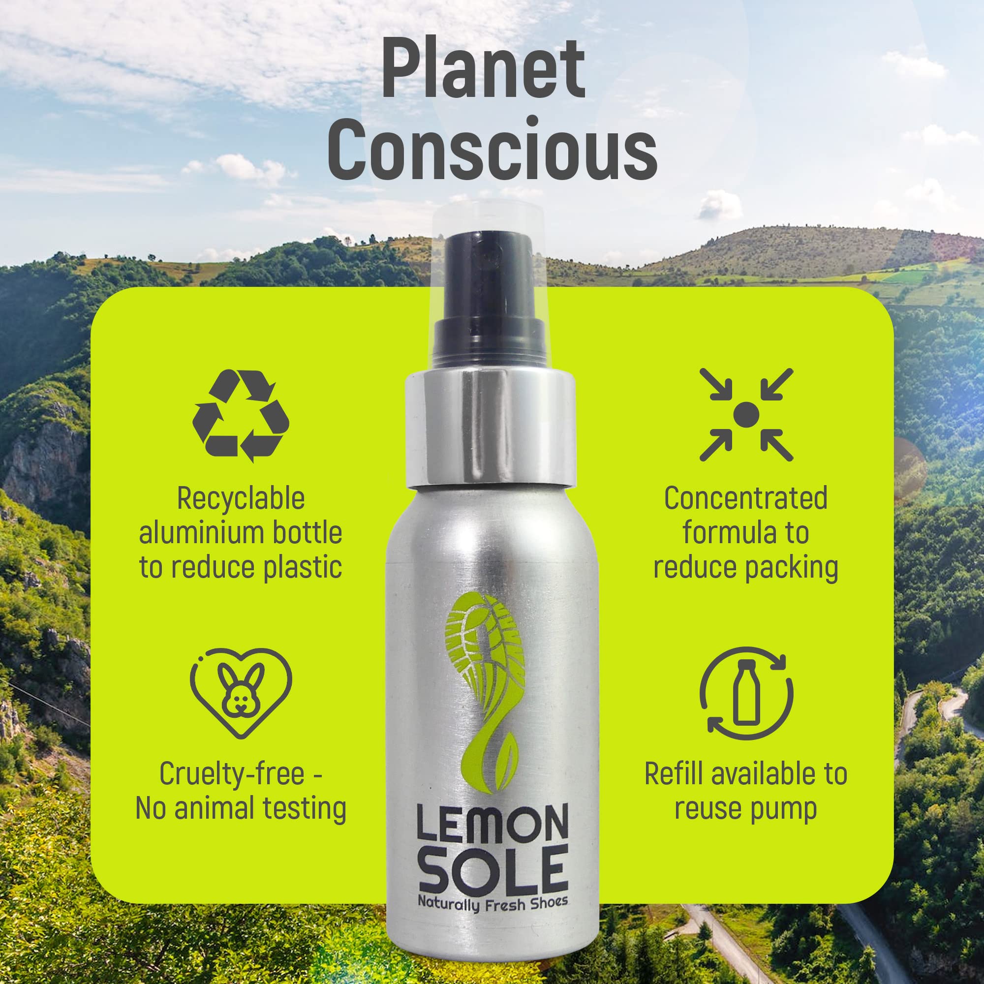 Lemon Sole Natural Shoe Deodoriser 30ml