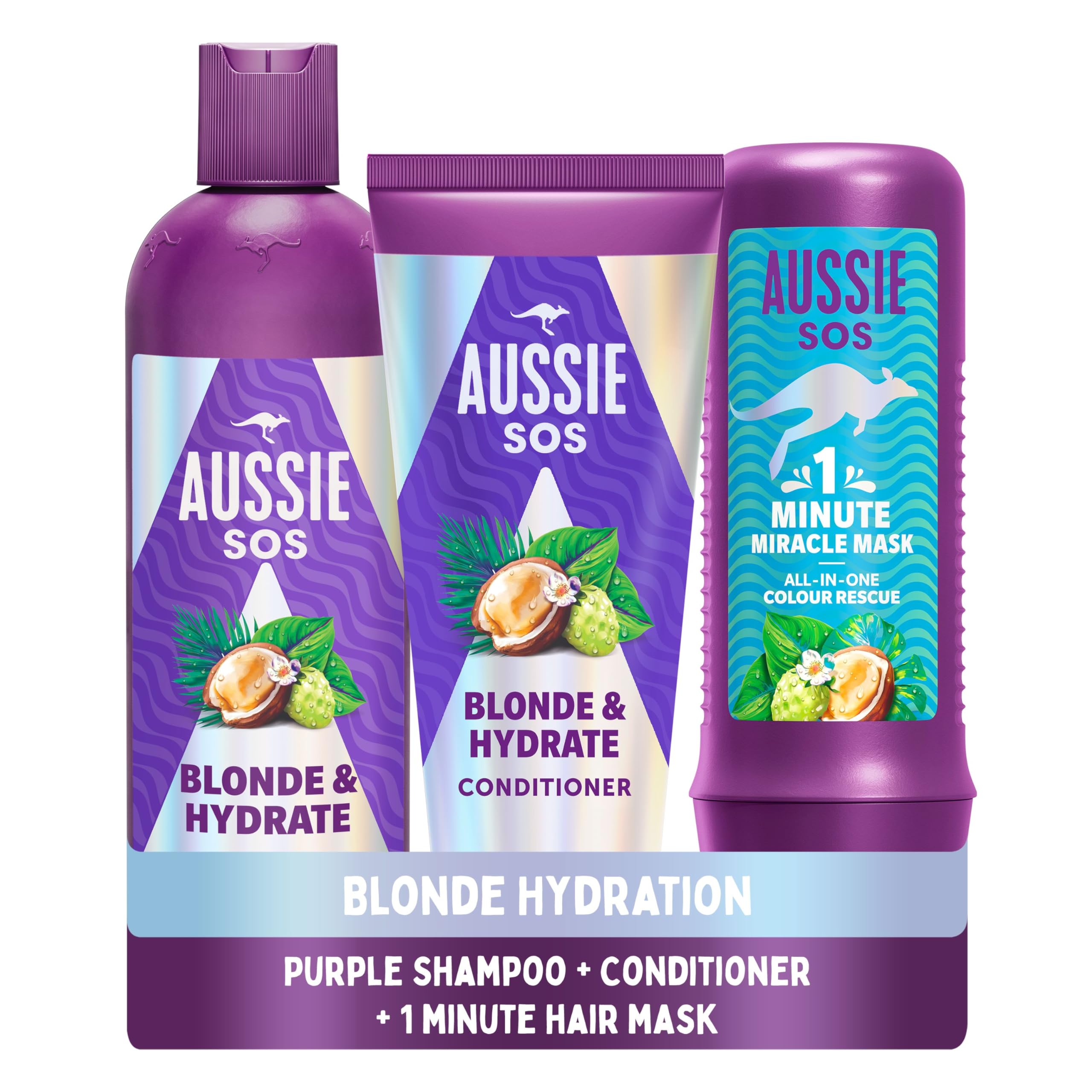 Aussie Blonde Hydration Vegan Purple Care Set