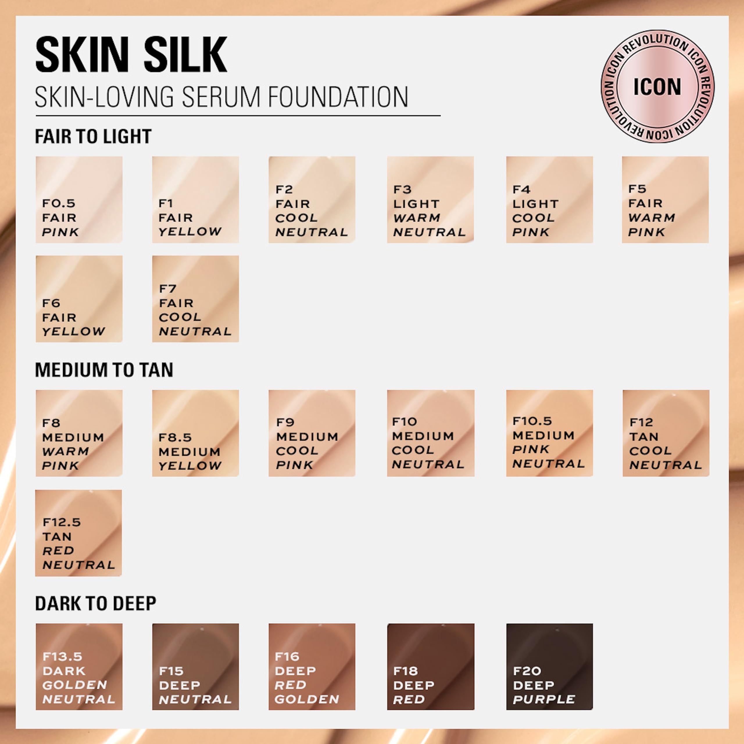 Makeup Revolution Skin Silk Serum Foundation F7 - 23ml