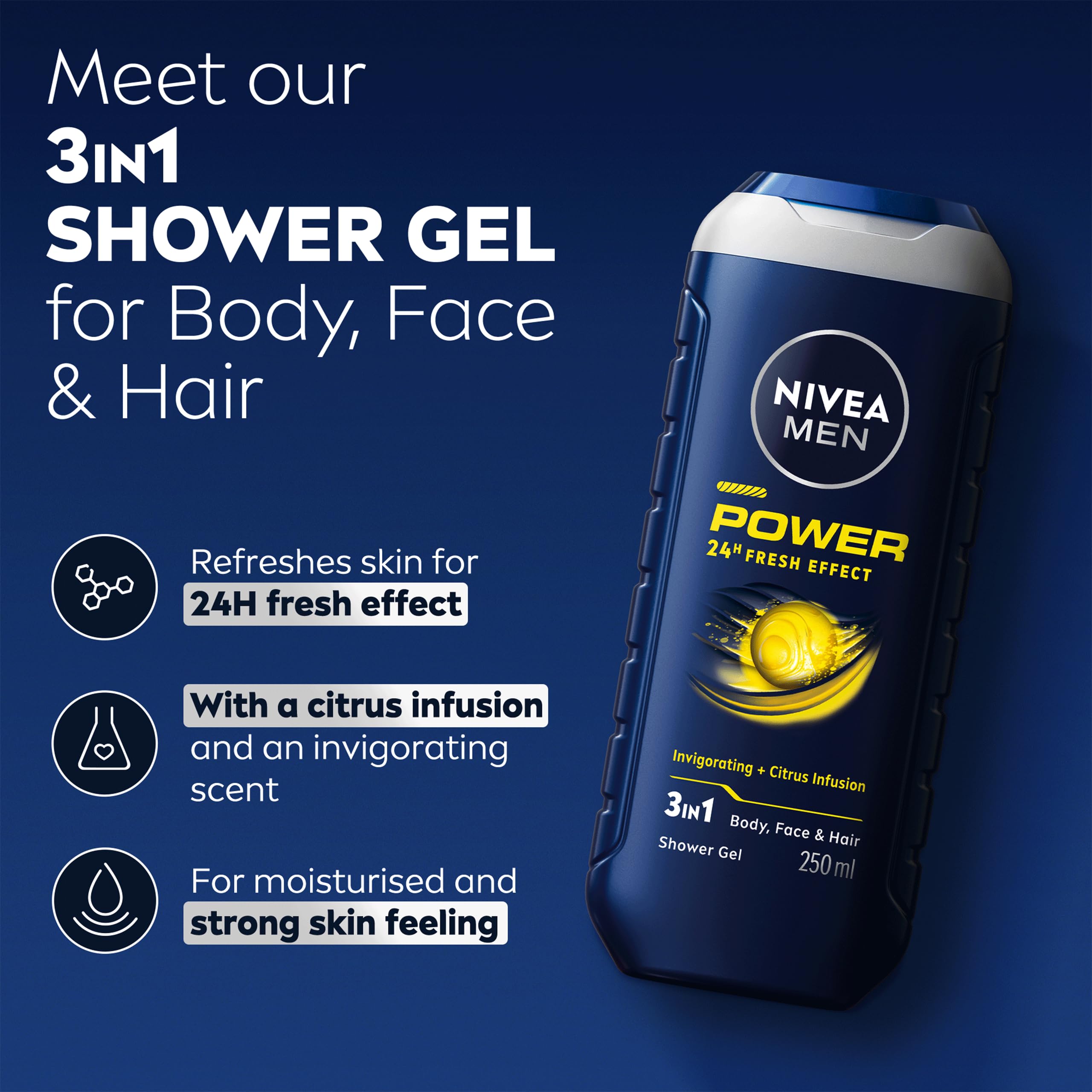 NIVEA MEN Power Fresh Shower Gel 400ml