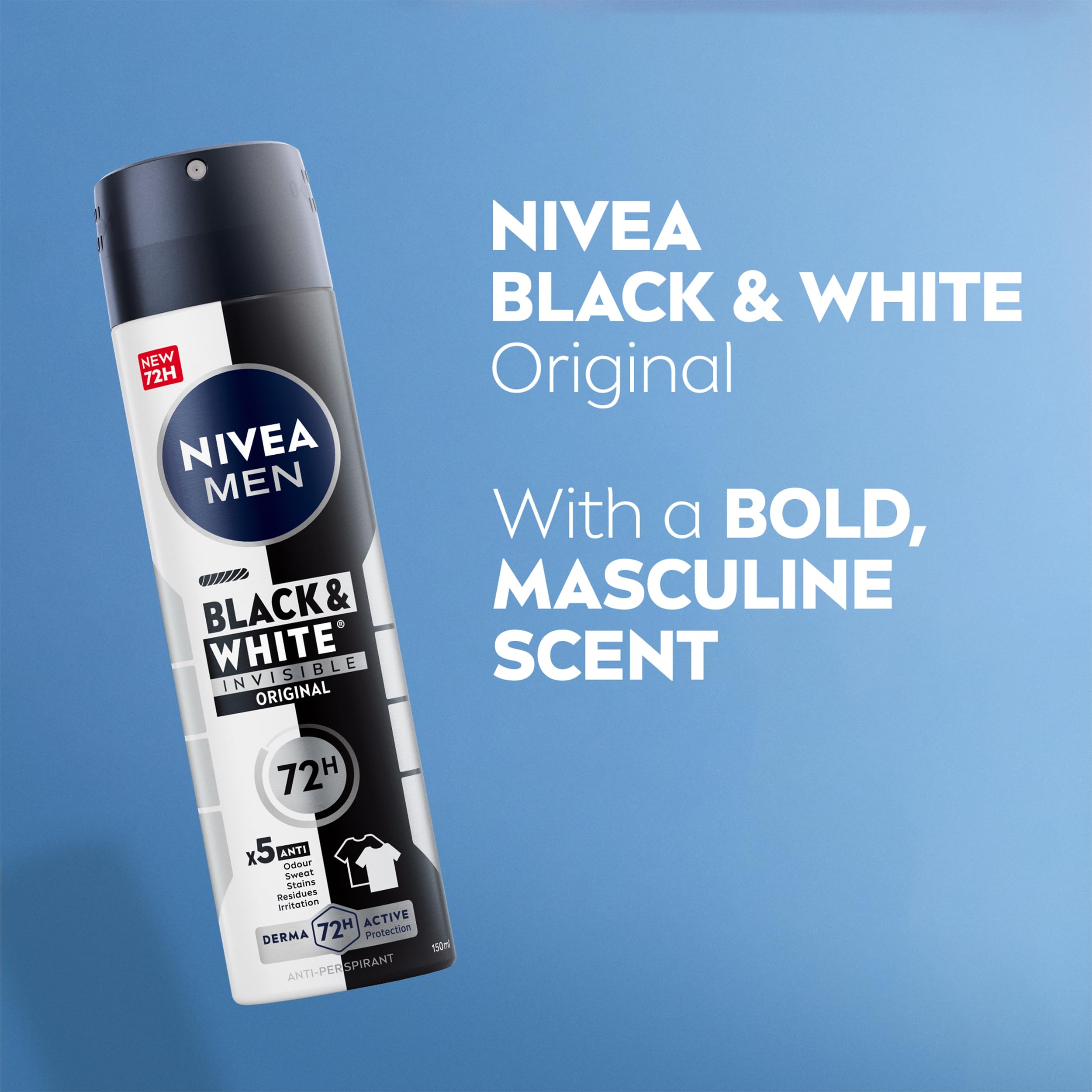 NIVEA MEN Black & White Anti-Perspirant 150 ml