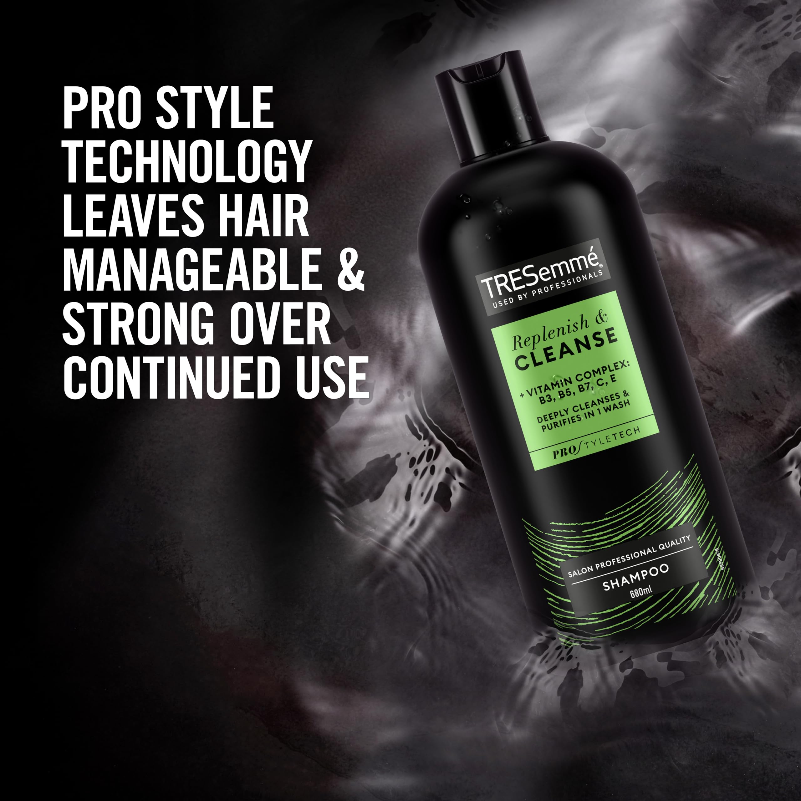 TRESemmé Replenish & Cleanse Shampoo with a vitamin complex for greasy hair 6x 680 ml