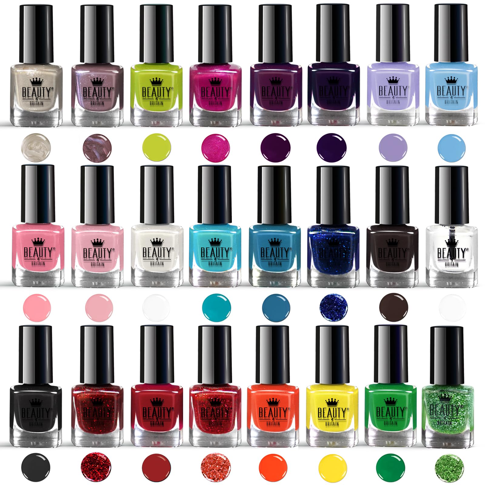 Splash 48 x Nail Polish Varnish Set 48 Different Modern Colours Quick Drying