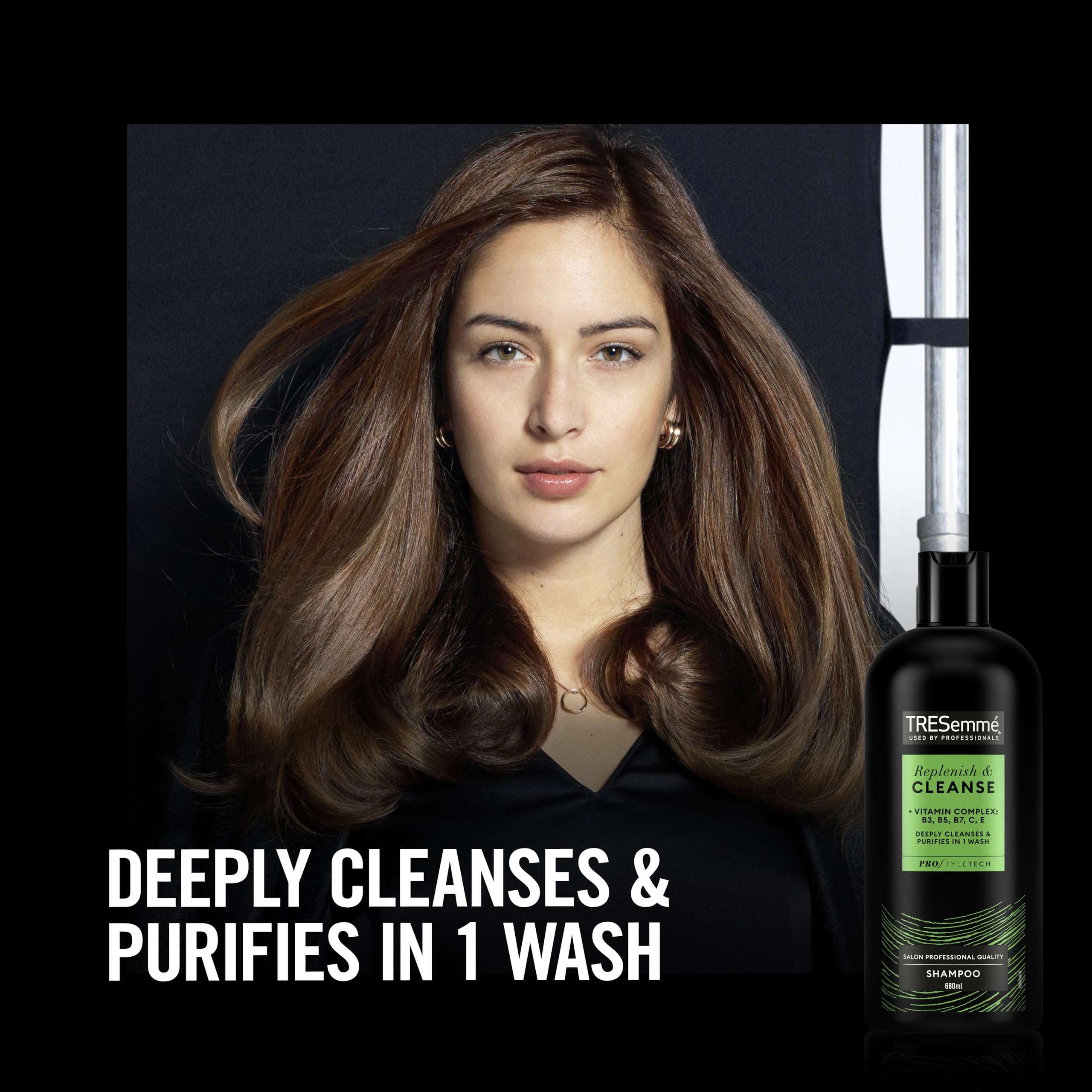 TRESemmé Replenish & Cleanse Shampoo with a vitamin complex for greasy hair 6x 680 ml