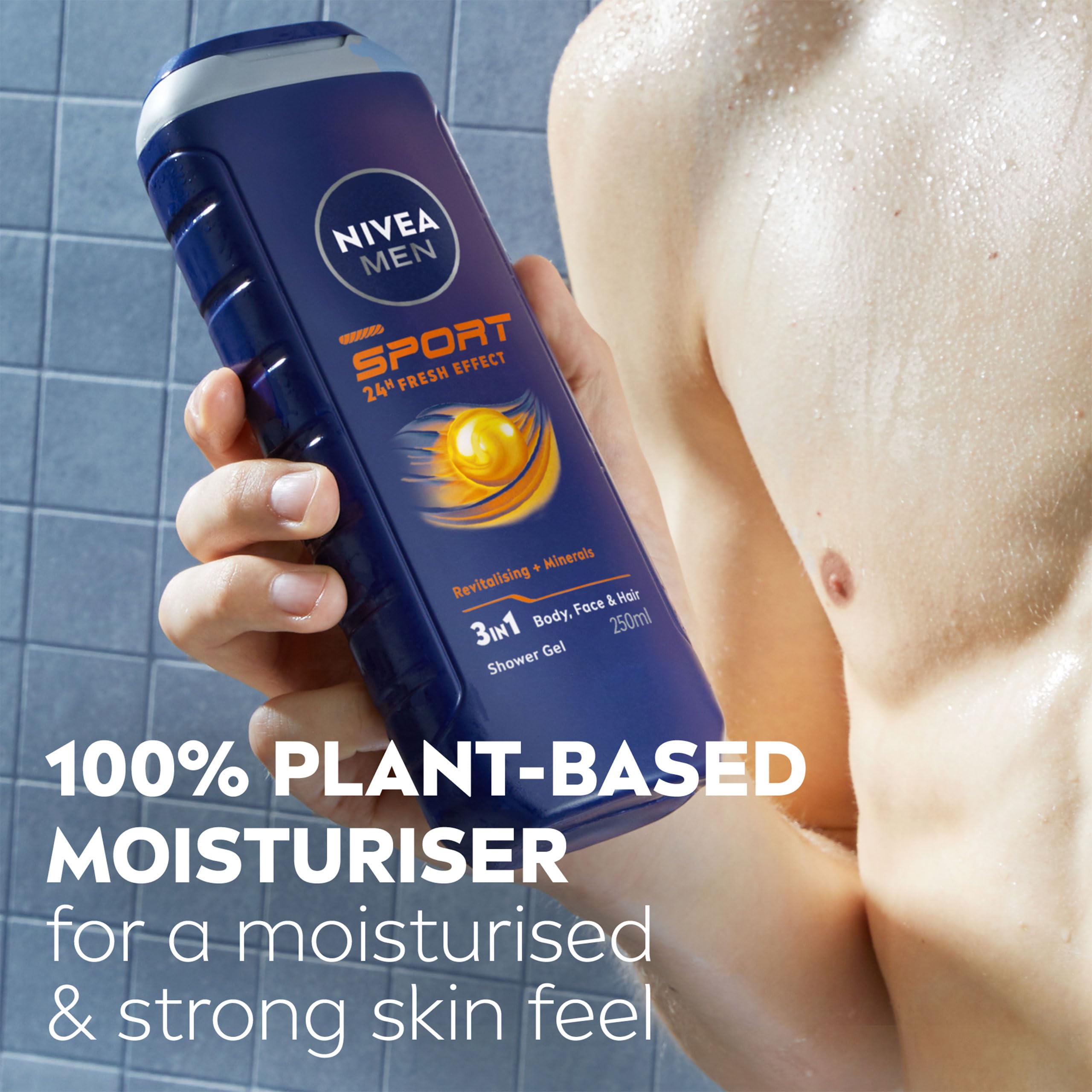 NIVEA MEN Sport 3-in-1 Shower Gel for Body, Face & Hair