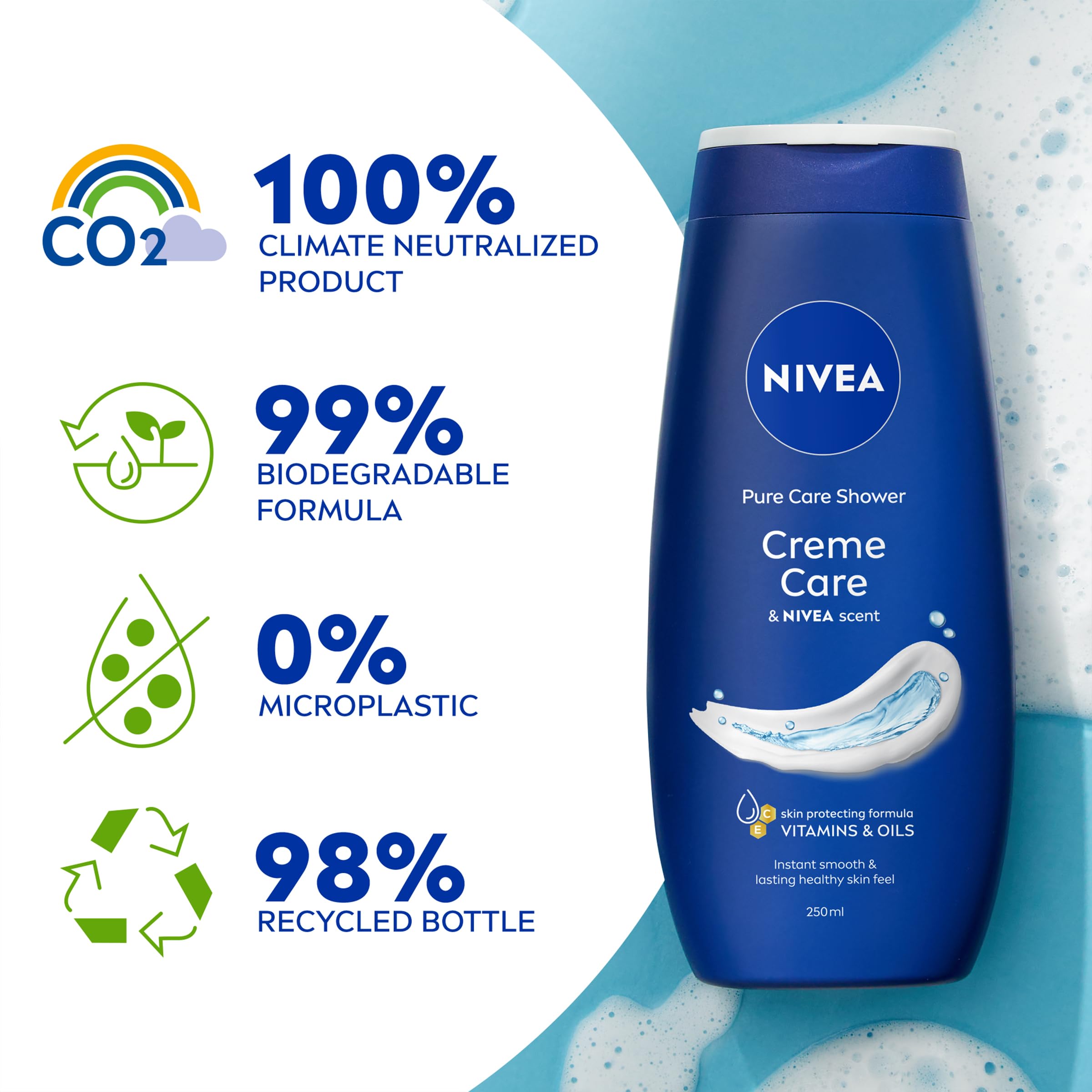 NIVEA Crème Care Shower Cream with Almond Oil 250 ml