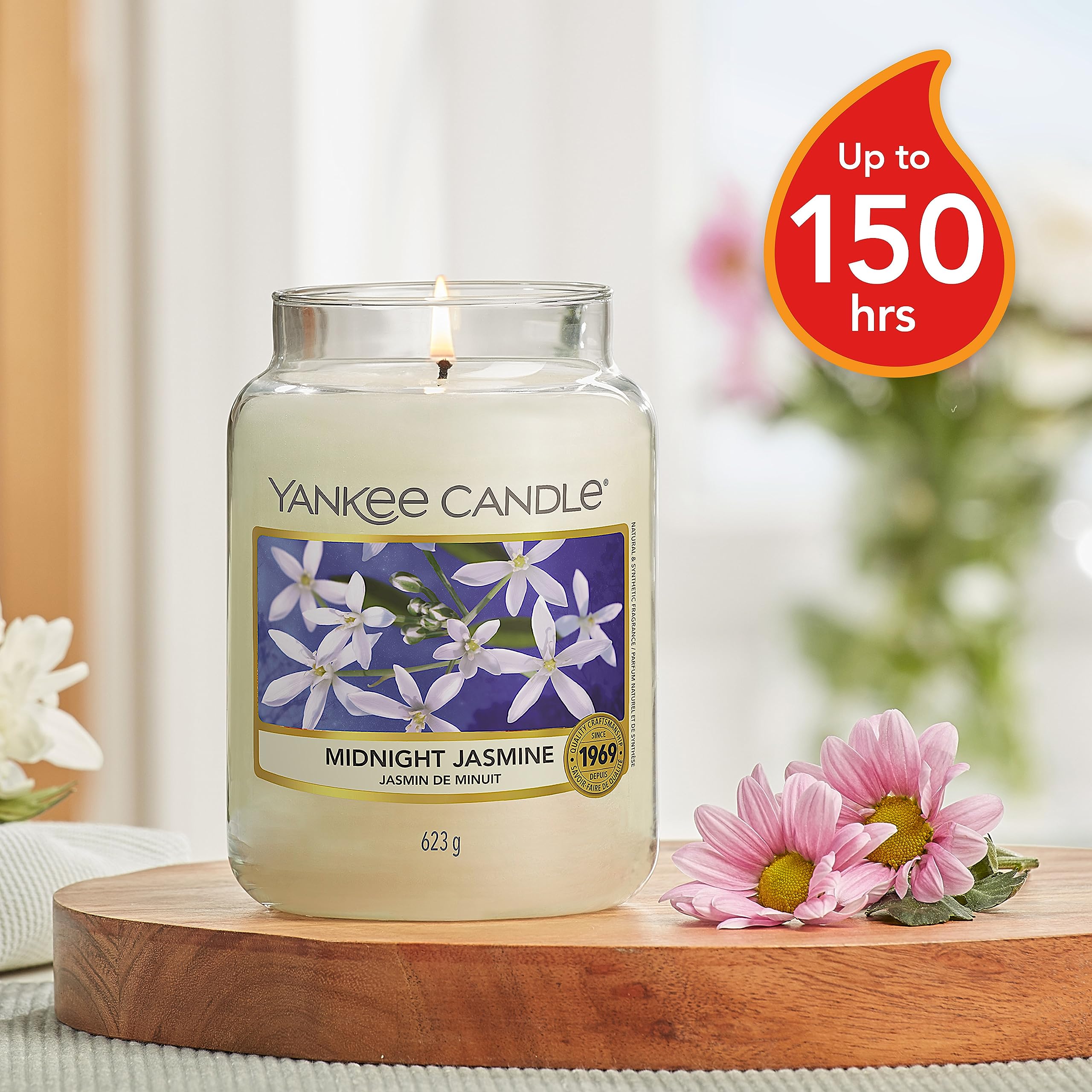 Yankee Candle Scented Candle | Midnight Jasmine Large Jar Candle | Long Burning Candles: up to 150 Hours | Perfect Gifts for Women