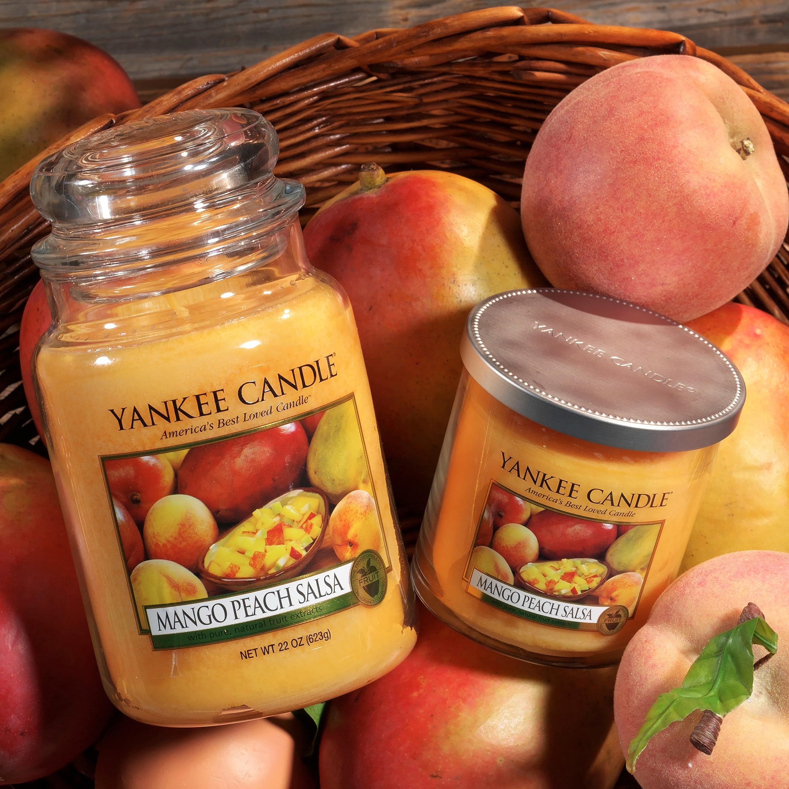 Yankee Candle Scented Candle | Mango Peach Salsa Large Jar Candle | Burn Time: up to 150 Hours