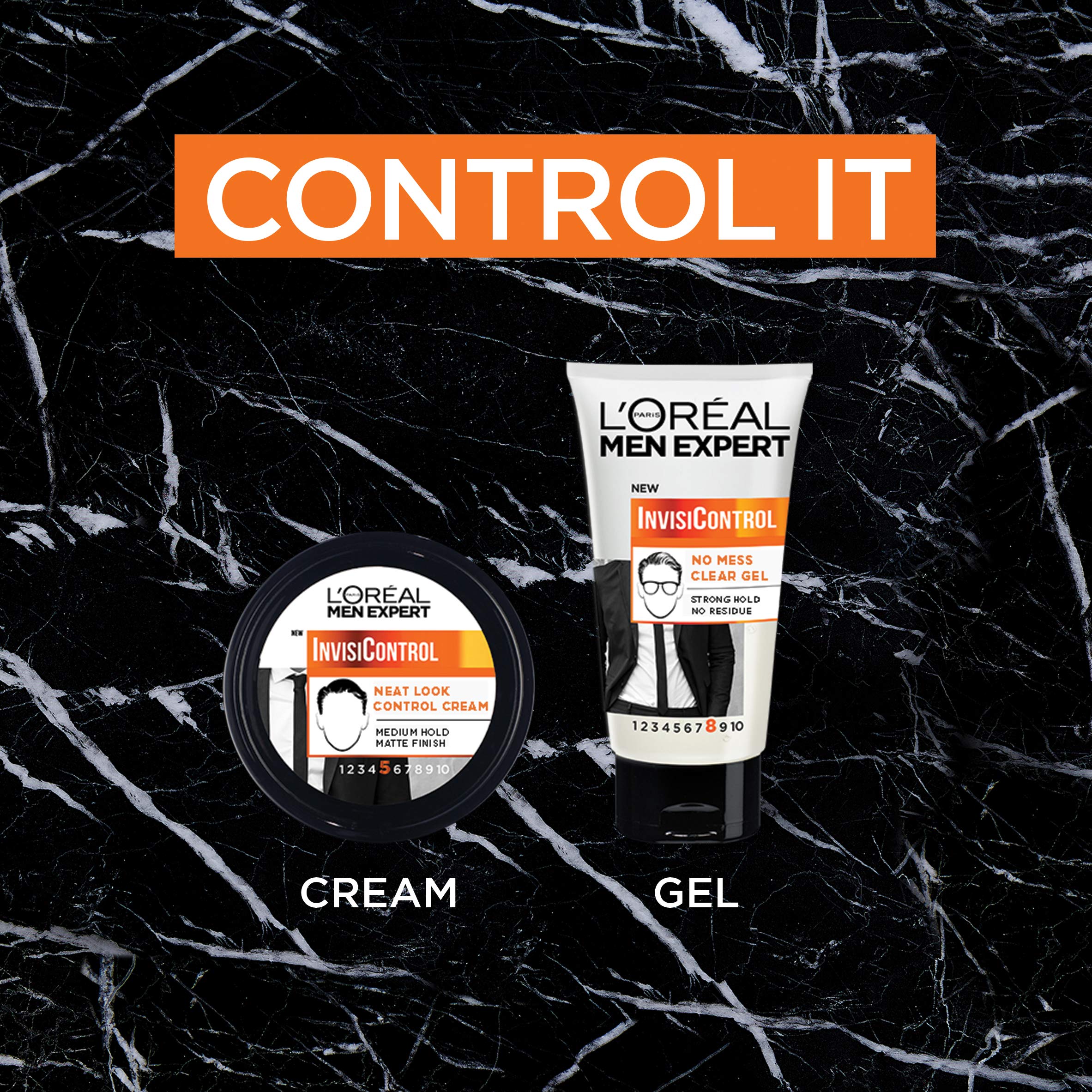 L'Oréal Paris Men Expert Hair Gel Men Expert Invisi Control Neat Look Hair Gel with Strong Hold